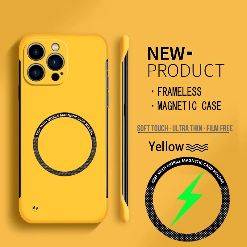 Ultra Thin Frameless Phone Cover - Magsafe Manyetik Çerçevesiz Telefon Kılıfı iPhone
