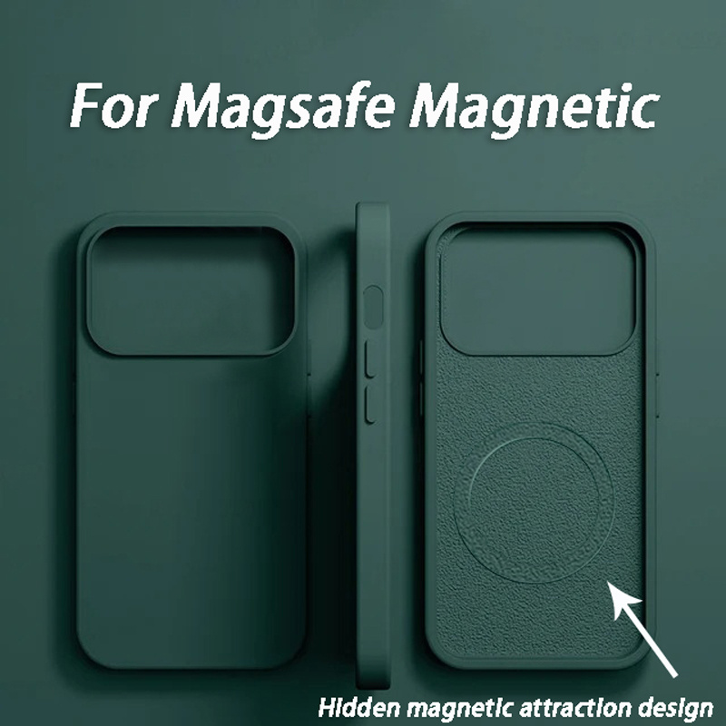 Liquid Silicone Magnetic Phone Case - Apple iPhone 17 15 12 14