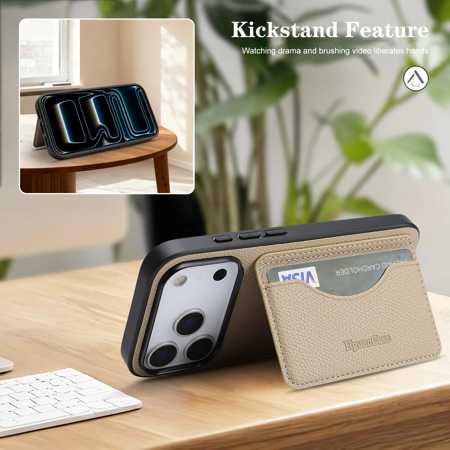 Deri Kılıf Kart Çantası, Katla - Leather Wallet Card Holder Phone Cover incelemesi ve fiyatı