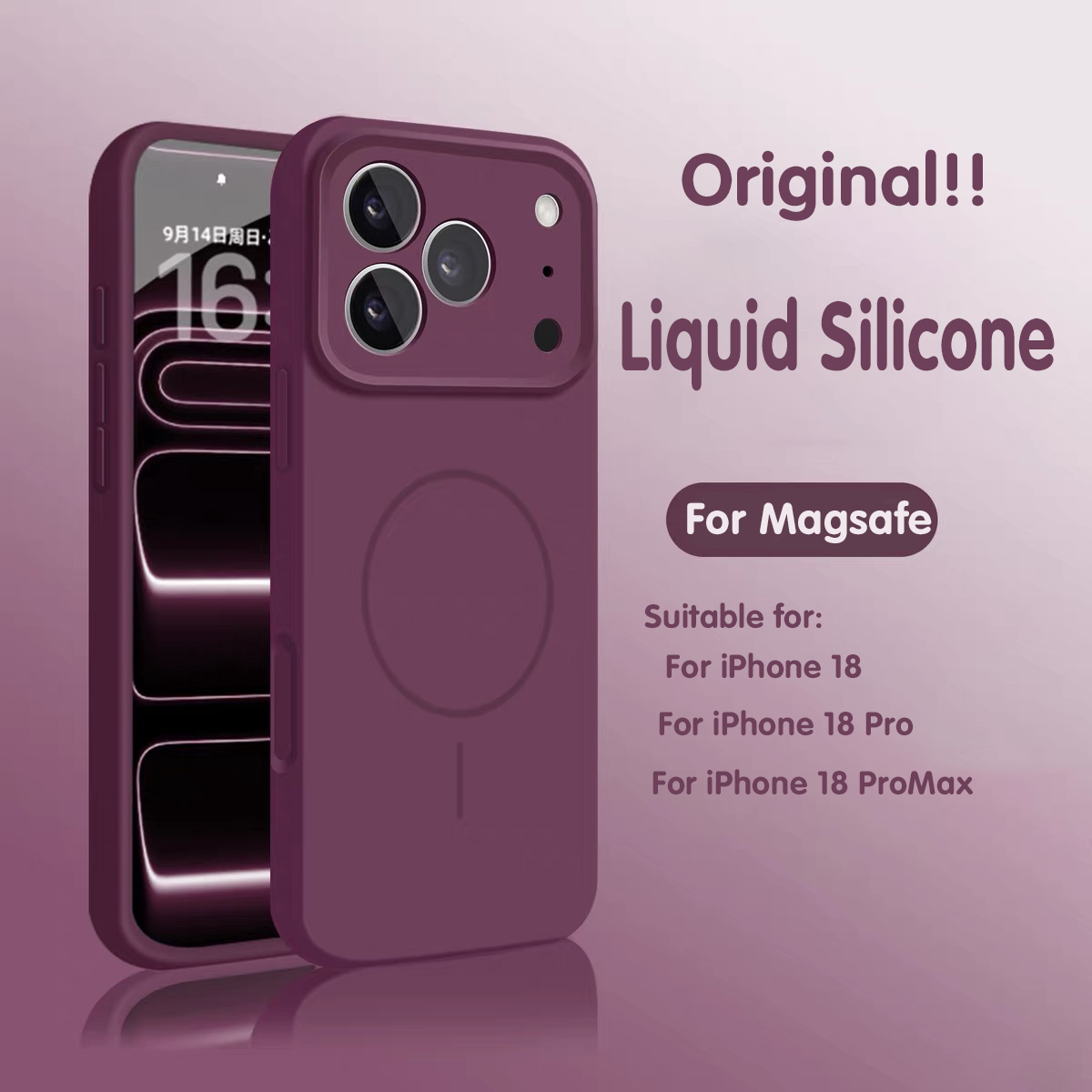 iPhone 18, 17, 16 Plus, 16E, 1 - Liquid Silicone Magnetic Phone Case incelemesi ve fiyatı