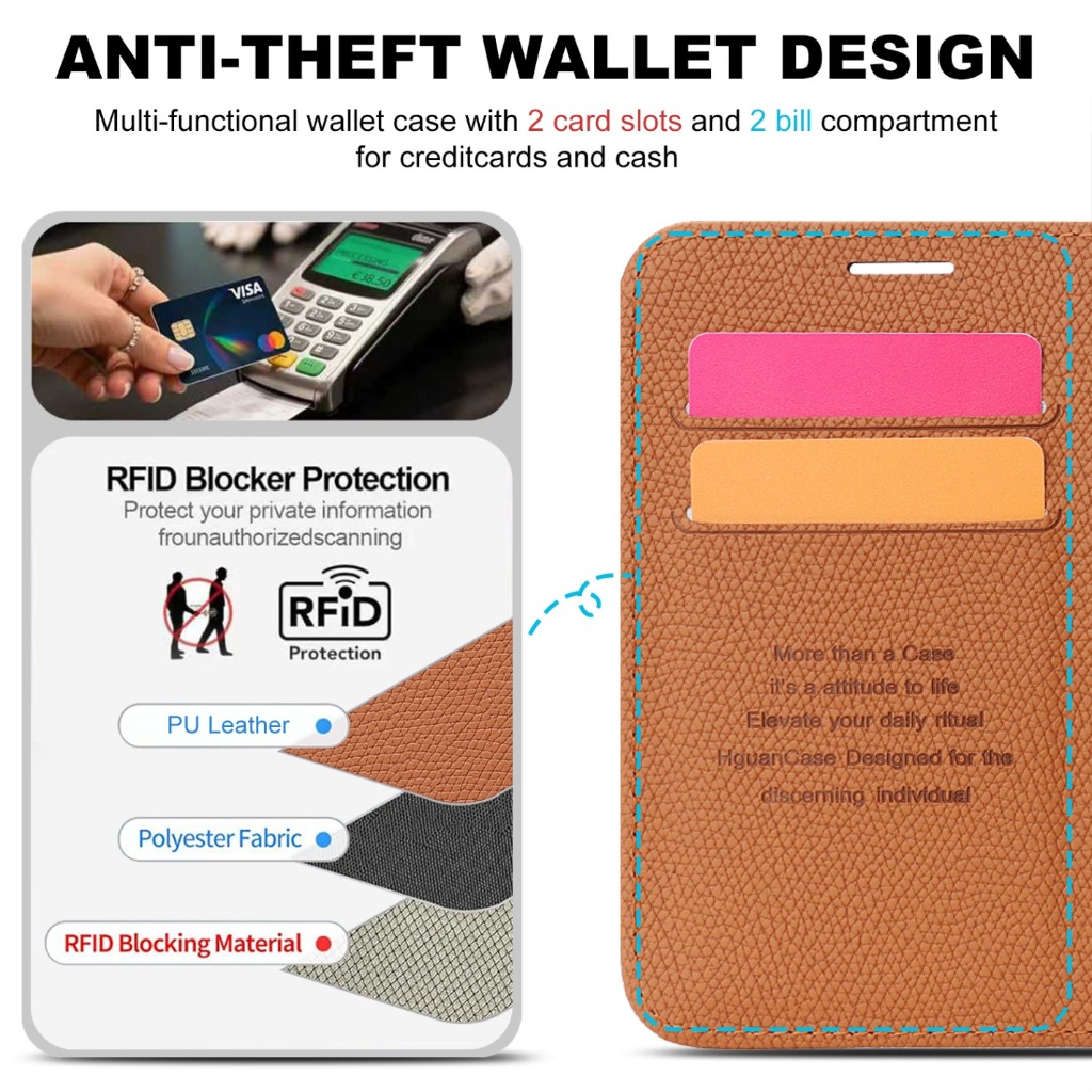 2'si 1 Arada Çıkarılabilir Cüz - Leather Wallet Card Holder Phone Cover incelemesi ve fiyatı