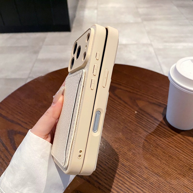 iPhone 17 Air 16 Plus 15 14 13 - Leather Wallet Card Holder Phone Cover incelemesi ve fiyatı